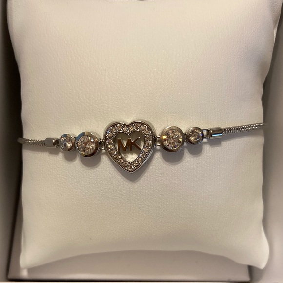 Michael Kors Love Is In The Air Heart and Crystal Slider Bracelet - Picture 4 of 7
